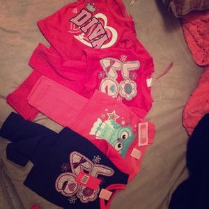 Little girls jumper sweat suites nwt